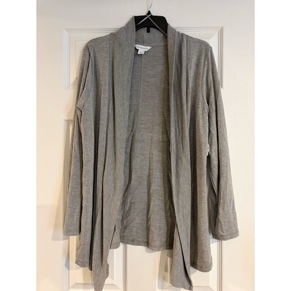 NWT Liz Claiborne Grey Cardigan Size Large